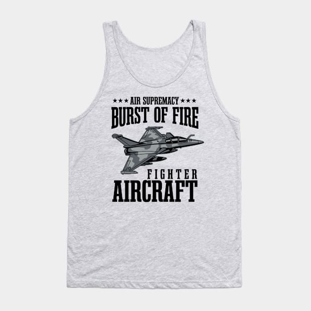 BURST OF FIRE JET FIGHTER Tank Top by beanbeardy